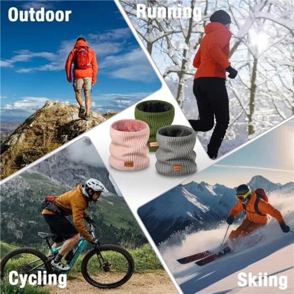 Unisex Winter Neck Gaiters & Ski Mask Winter Fleece Neck Warmer Face Windproof